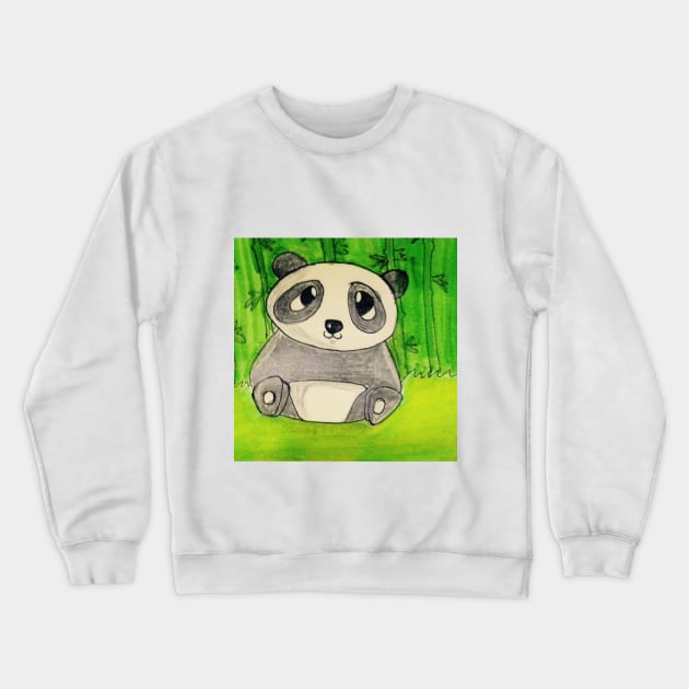 Panda Crewneck Sweatshirt by JenniferEwar